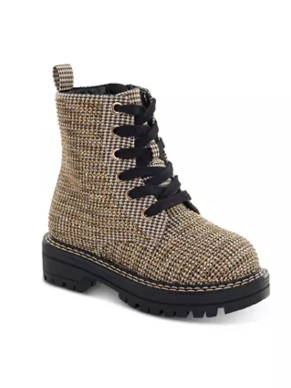 Kurt Geiger Mini Burlington Boot metallic gold combat boots Size 13
